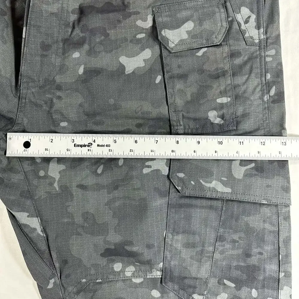 CQR Gear Men's Tactical Ripstop Cargo Pants Utility Camo Black TLP135